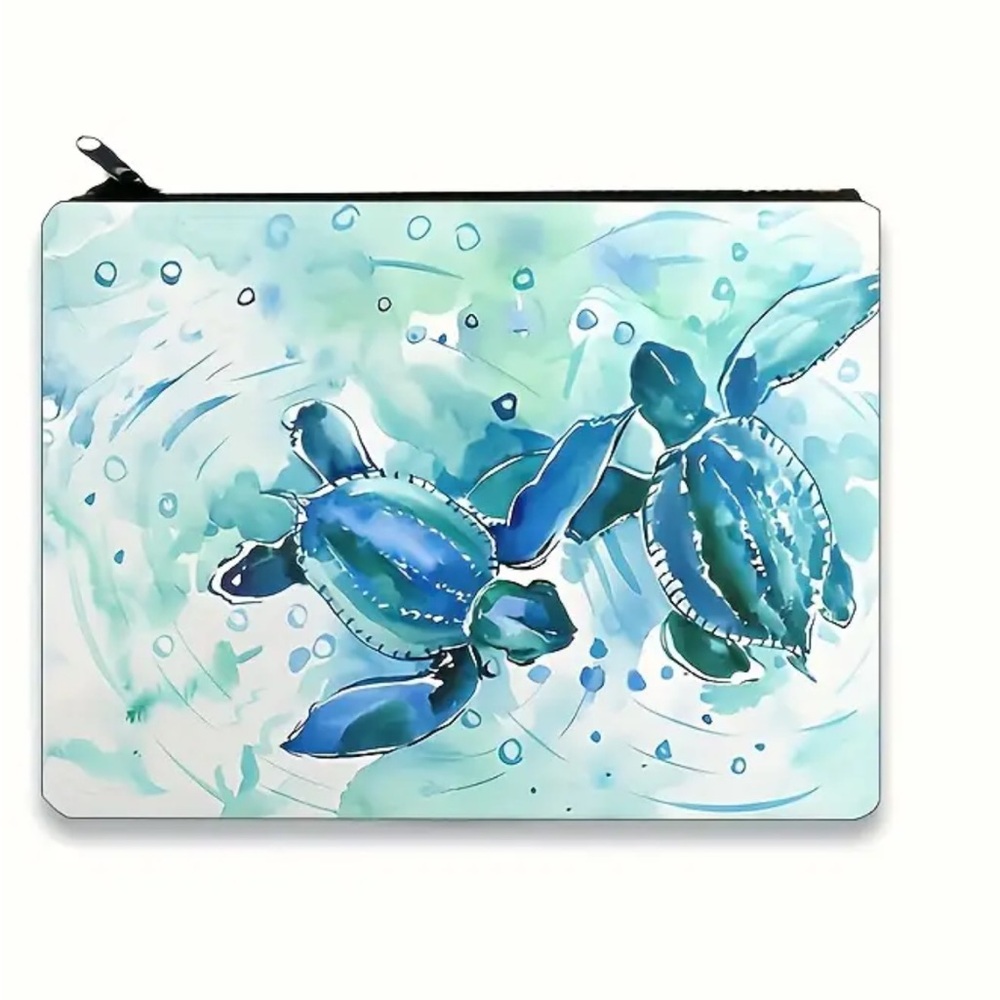 Turtle Print Makeup Cosmetic Bag